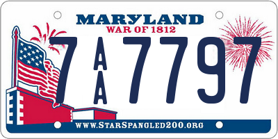 MD license plate 7AA7797