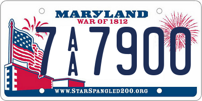 MD license plate 7AA7900