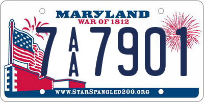 MD license plate 7AA7901