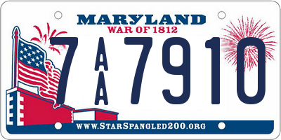 MD license plate 7AA7910