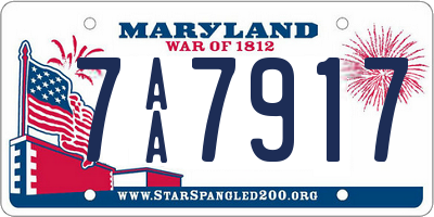 MD license plate 7AA7917