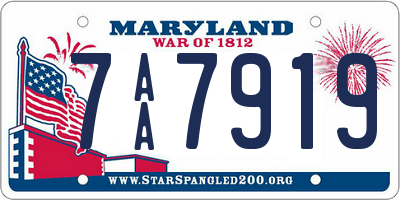 MD license plate 7AA7919