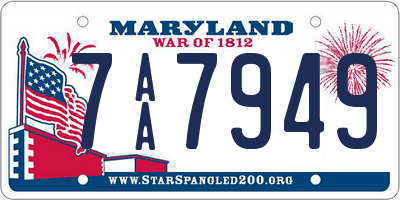 MD license plate 7AA7949