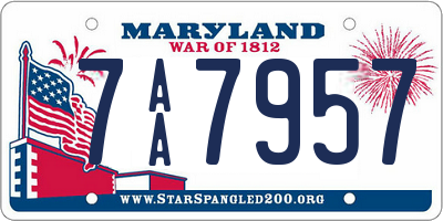 MD license plate 7AA7957