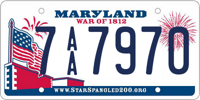 MD license plate 7AA7970