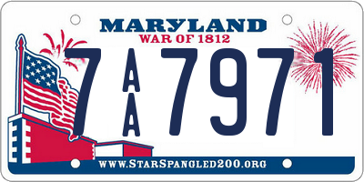 MD license plate 7AA7971