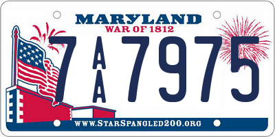 MD license plate 7AA7975