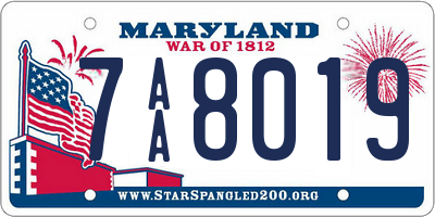 MD license plate 7AA8019