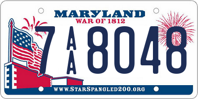 MD license plate 7AA8048