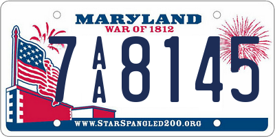 MD license plate 7AA8145