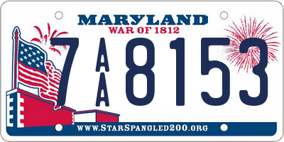 MD license plate 7AA8153