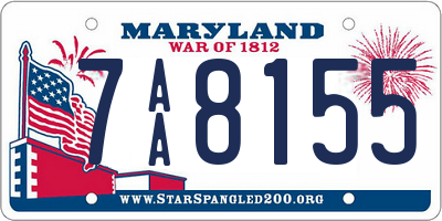 MD license plate 7AA8155