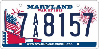 MD license plate 7AA8157