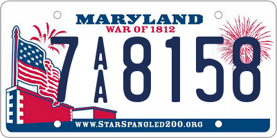 MD license plate 7AA8158
