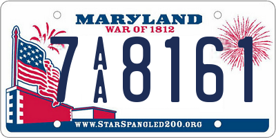 MD license plate 7AA8161