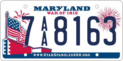 MD license plate 7AA8163