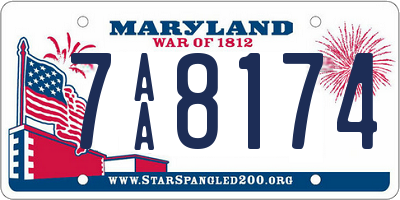 MD license plate 7AA8174