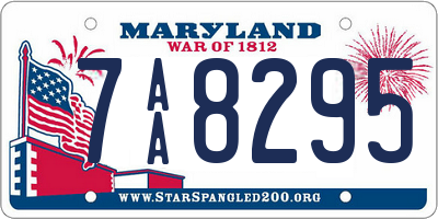 MD license plate 7AA8295