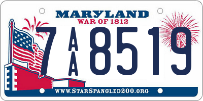 MD license plate 7AA8519