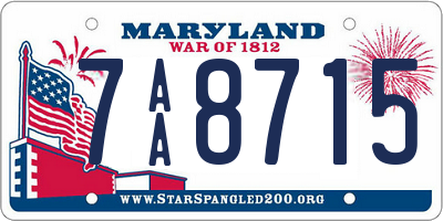 MD license plate 7AA8715