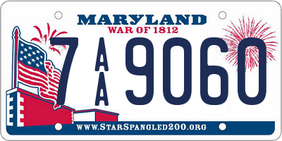 MD license plate 7AA9060