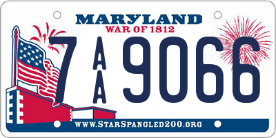 MD license plate 7AA9066