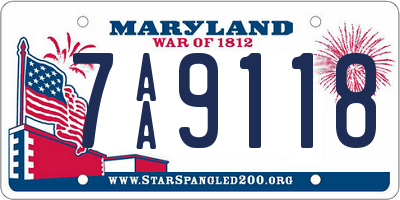 MD license plate 7AA9118