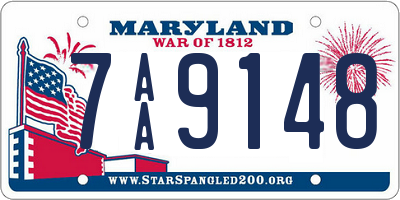 MD license plate 7AA9148