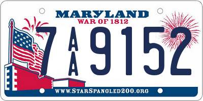 MD license plate 7AA9152