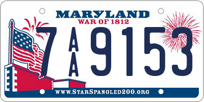 MD license plate 7AA9153