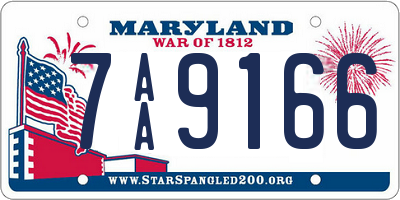 MD license plate 7AA9166