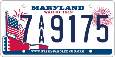 MD license plate 7AA9175