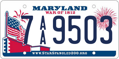 MD license plate 7AA9503