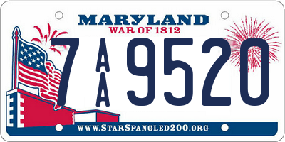 MD license plate 7AA9520