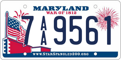 MD license plate 7AA9561