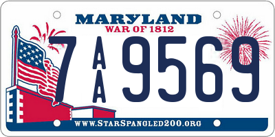 MD license plate 7AA9569
