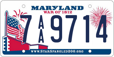 MD license plate 7AA9714