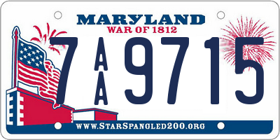 MD license plate 7AA9715