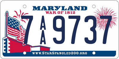 MD license plate 7AA9737