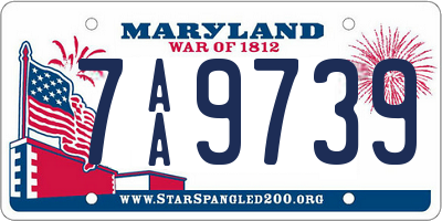 MD license plate 7AA9739