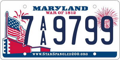 MD license plate 7AA9799