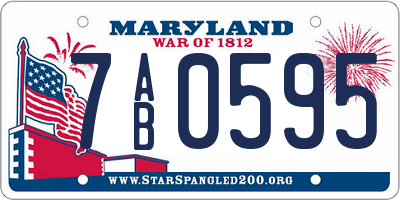 MD license plate 7AB0595