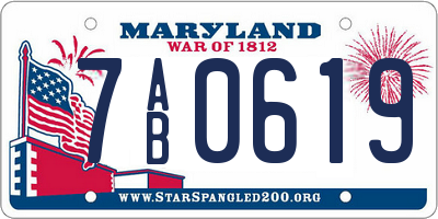 MD license plate 7AB0619