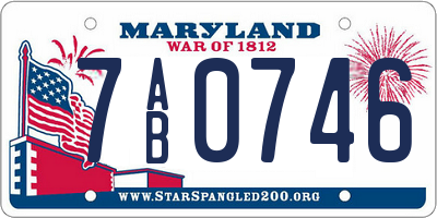 MD license plate 7AB0746