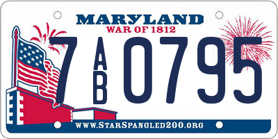 MD license plate 7AB0795