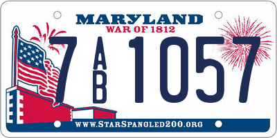 MD license plate 7AB1057