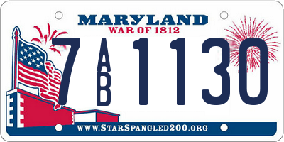 MD license plate 7AB1130