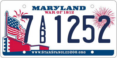 MD license plate 7AB1252