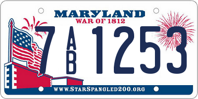 MD license plate 7AB1253