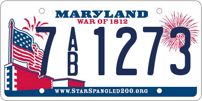 MD license plate 7AB1273
